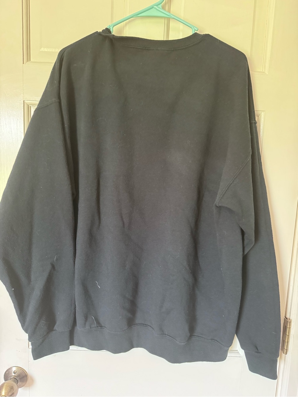 Jerzees Black Crewneck Sweater with Tiger Graphic - Picture 3 of 3